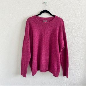 Vince Camuto Cozy Magenta Sweater - Crew Neck